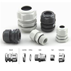 Nylon Dome Cap Cable Glands With O-Ring Lock Nut