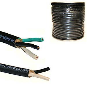 916560 100 ft. Portable Cord; Conductors: 3, Wire Size: 10 AWG, Jacket  Type: SJOOW, Jacket Color: Black