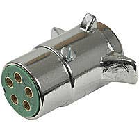 5-POLE DIE CAST PLUG, CHROME PLATED 5-POLE DIE CAST PLUG, CHROME PLATED