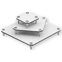 MOUNTING PLATE FOR TK 99 SERIES, 2.91 x 2.91", PLASTIC LAMINATE, 1.0 THICK, W/SCREWS