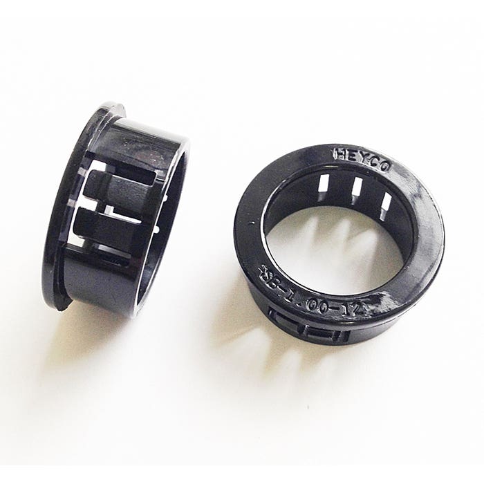 HEYCO SNAP BUSHING BLACK 1" MOUNTING HOLE DIAMETER