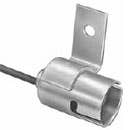 SOCKET, SINGLE CONTACT,  BRACKET MOUNTING, SIDE MOUNT, PLATED STEEL, 3/16" HOLE, ACCEPTS BA15D BASE BULB