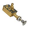 3-POSITION OFF-ON-ON TWO SEPARATE CIRCUITS, BRASS BACK NUT & WASHER
