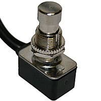 UTILITY SWITCH, SPST N.C. ON-OFF, W/LEADS MOUNTING HOLE: .500"