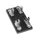 FOR GLASS FUSES & 30410 BREAKERS, INDIVIDUAL HOT FEED, STEEL, 3-GANG FOR GLASS FUSES & 30410 BREAKERS, INDIVIDUAL HOT FEED, STEEL, 3-GANG