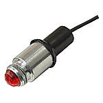 PILOT LIGHT, 12 V, RED 1/2" DIAMETER LENS, FOR PANEL MOUNTING 5/16" HOLE, SNAP-OUT SOCKET