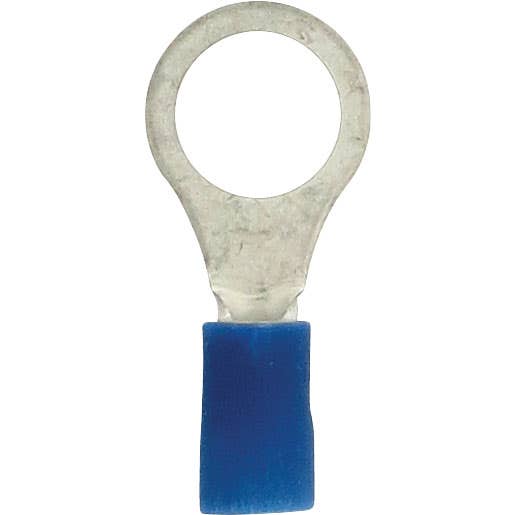 Bulk Ring Connectors 16-14 Awg 5/16" PVC Blue Bulk Ring Connectors 16-14 Awg 5/16" PVC Blue