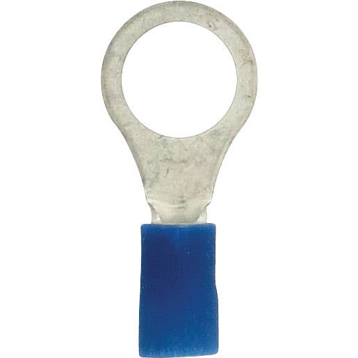 Bulk Ring Connectors 16-14 Awg 5/16" PVC Blue