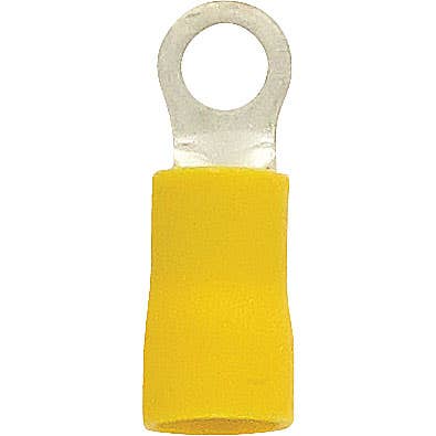 Bulk Ring Connectors 12-10 Awg #8 PVC Yellow Bulk Ring Connectors 12-10 Awg #8 PVC Yellow