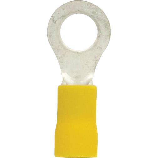 Ring Connectors 12-10 Awg 1/4" PVC Yellow Ring Connectors 12-10 Awg 1/4" PVC Yellow