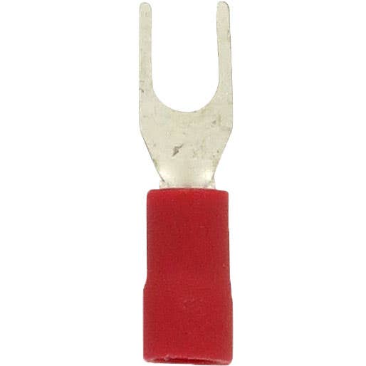 Fork Connectors 22-18 Awg #6 PVC Red