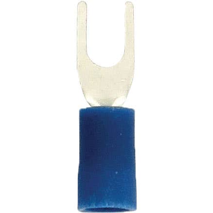 Bulk Fork Connectors 16-14 Awg #6 PVC Blue Bulk Fork Connectors 16-14 Awg #6 PVC Blue