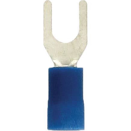 Fork Connectors 16-14 Awg #8 PVC Blue Fork Connectors 16-14 Awg #8 PVC Blue