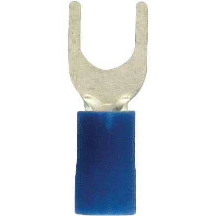 Bulk Fork Connectors 16-14 Awg #10 PVC Blue Bulk Fork Connectors 16-14 Awg #10 PVC Blue