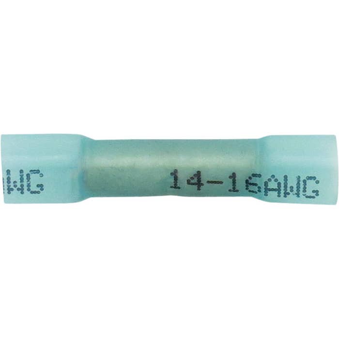 Crimp Butt Connectors Heat Shrinkable 16-14GA Blue Crimp Butt Connectors Heat Shrinkable 16-14GA Blue