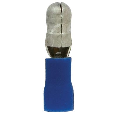 MALE BULLET WIRE TERMINALS 16-14GA .197 PVC BLUE