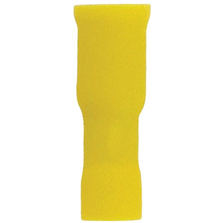 Bulk Female Bullet Wire Terminals 12-10GA .197" PVC Yellow