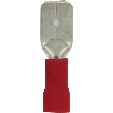 Bulk Male Slide Connectors 22-18GA .250" x .032" PVC Red Bulk Male Slide Connectors 22-18GA .250" x .032" PVC Red
