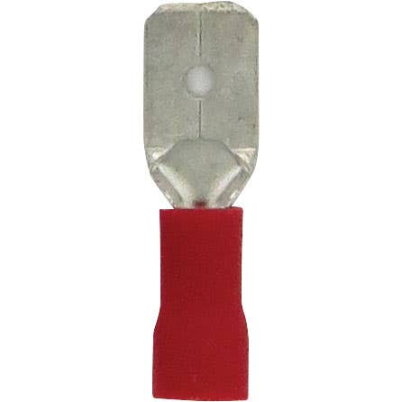 Bulk Male Slide Connectors 22-18GA .250" x .032" PVC Red