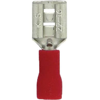 Bulk Female Slide Connectors 22-18GA .250" x .032" PVC Red