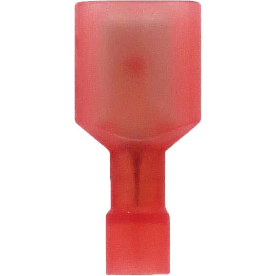 Bulk Male Fully Insulated Slide Connectors 22-18GA .250" Nylon Red Bulk Male Fully Insulated Slide Connectors 22-18GA .250" Nylon Red