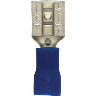 Female Slide Connectors 16-14GA .250" x .032" PVC Blue Female Slide Connectors 16-14GA .250" x .032" PVC Blue