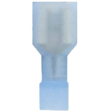 Bulk Female Fully Insulated Slide Connectors 16-14GA .250" Nylon Blue