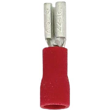 Bulk Female Slide Connectors 22-18GA .110" x .020" PVC Red Bulk Female Slide Connectors 22-18GA .110" x .020" PVC Red