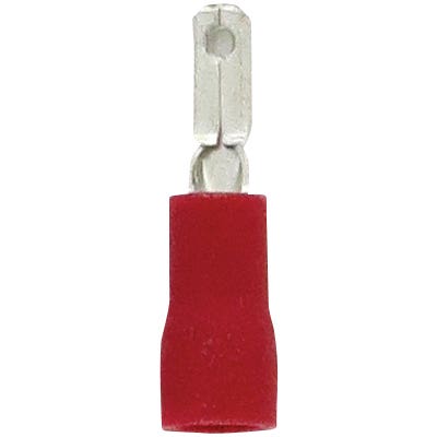 Bulk Male Slide Connectors 22-18GA .110" x .032" PVC Tab Red