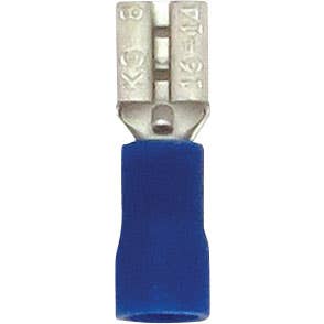 Bulk Female Quick Disconnect Slide Connectors 16-14GA .187" x .032" Tab PVC Blue