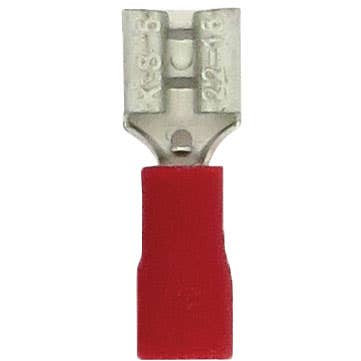 Female Quick Disconnect Slide Connectors 22-18GA .205" x .020" Tab PVC Red Female Quick Disconnect Slide Connectors 22-18GA .205" x .020" Tab PVC Red