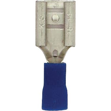 Female Quick Disconnect Slide Connectors 16-14GA .312" x .032" Tab PVC Blue