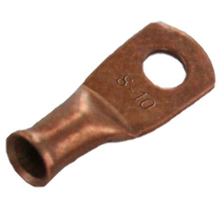 Unplated Copper Lug 8 Awg #10 20 Pack