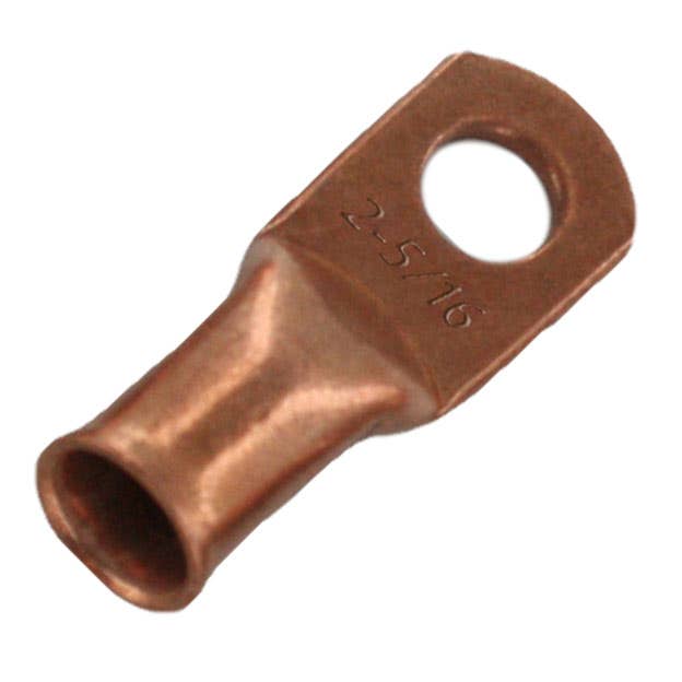 Unplated Copper Lug 2 Awg 1/4" 20 Pack Unplated Copper Lug 2 Awg 1/4" 20 Pack