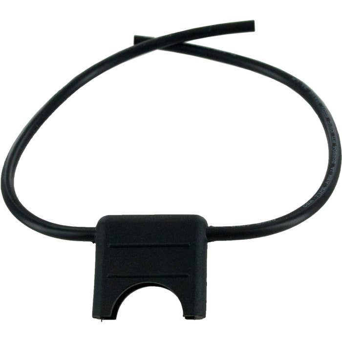 In-Line Standard Blade Fuse Holder 12 Awg 6" Leads Black