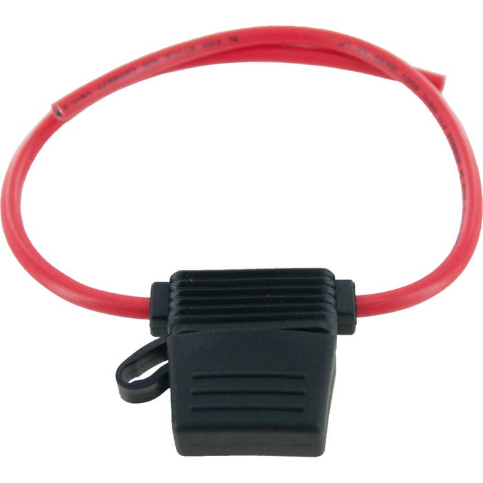 In-Line Standard Blade Fuse Holder 12 Awg 6" Leads With Cover