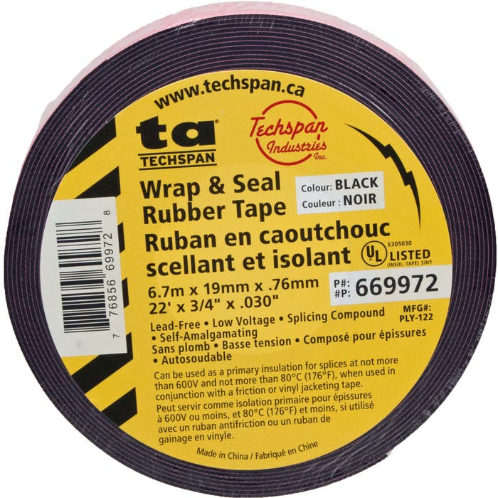 Wrap & Seal Rubber Electrical Tape Bulk 50 Pack 669972B Wrap & Seal Rubber Electrical Tape Bulk 50 Pack 669972B