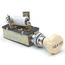 HEATER SWITCH, OFF-HI-LO, 12VDC, 3OHM COIL RES., 2 SCREWS, PLASTIC KNOB, IVORY HEATER SWITCH, OFF-HI-LO, 12VDC, 3OHM COIL RES., 2 SCREWS, PLASTIC KNOB, IVORY