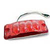 CLEARANCE/MARKER LAMPS, RED RECTANGULAR, 2" X 6", 4 DIODES