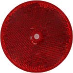 RED ROUND, 3-3/16", CENTER HOLE, PLASTIC BACK RED ROUND, 3-3/16", CENTER HOLE, PLASTIC BACK