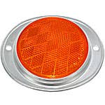 AMBER ROUND, 3" ALUMINUM HOUSING, 2 HOLES