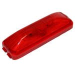 1" X 4"LMP SLD MKR RED 2BULB RECT