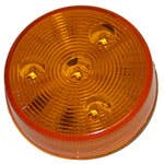 2.5" DIAMETER ROUND, AMBER, 4-DIODES, SINGLE CONTACT