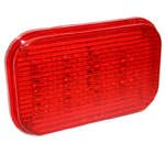 4" X 6" RECTANGULAR, RED, STOP/TURN/TAIL, 60-DIODES, DOUBLE CONTACT