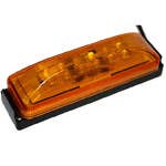 1" X 4" RECTANGULAR, AMBER, 12-DIODES, SINGLE CONTACT