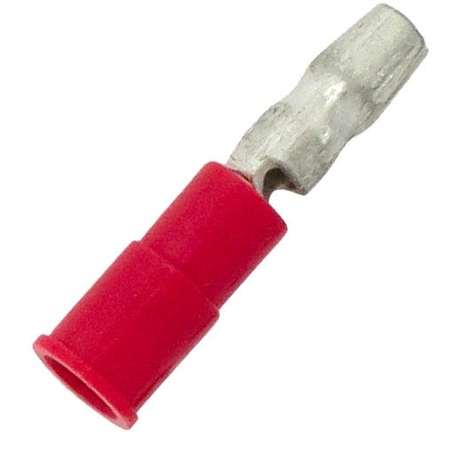 Male Bullet Snap Plug Terminal Red .156" 761247M Male Bullet Snap Plug Terminal Red .156" 761247M