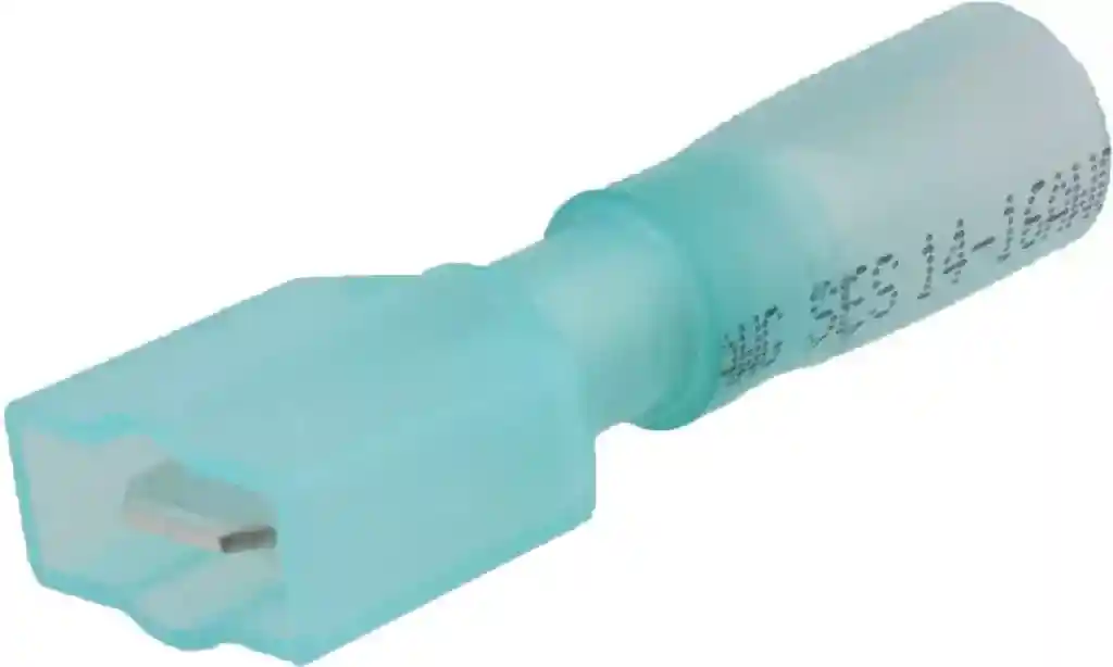 16-14 Awg Slide Male 1/4" Blue Reverse