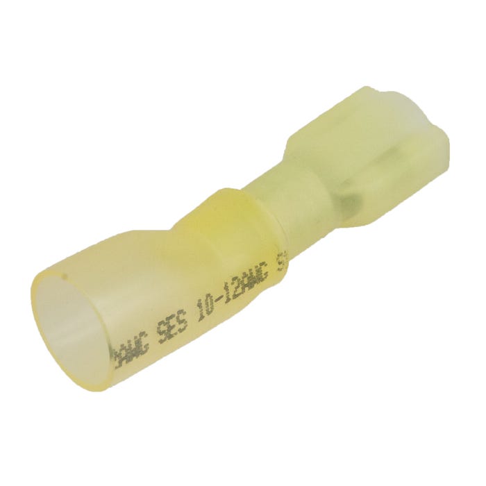 12-10 Awg Female Slide Crimp/Shrink Yellow 12-10 Awg Female Slide Crimp/Shrink Yellow