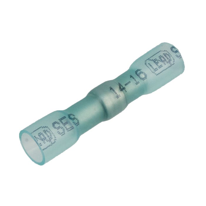 16-14 Awg Butt Splice Crimp/Solder/Shrink Blue