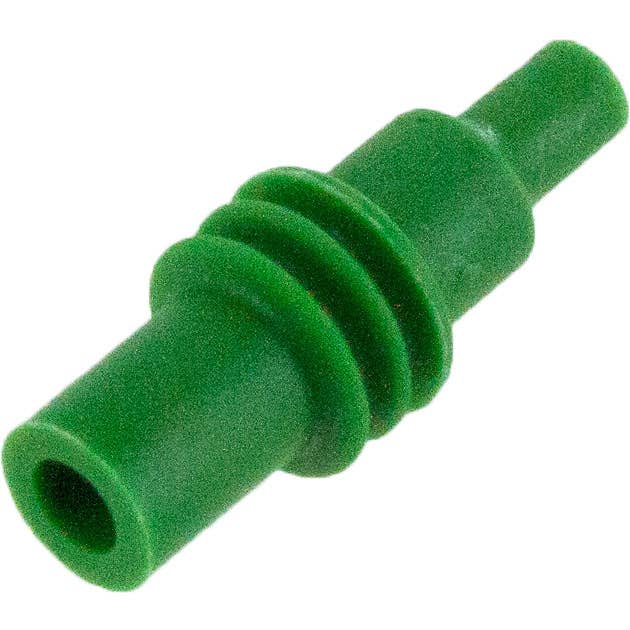 Delphi 12010300 OEM Terminal Green Silicone Cavity Plug 100 Pack Angle Delphi 12010300 OEM Terminal Green Silicone Cavity Plug 100 Pack Angle